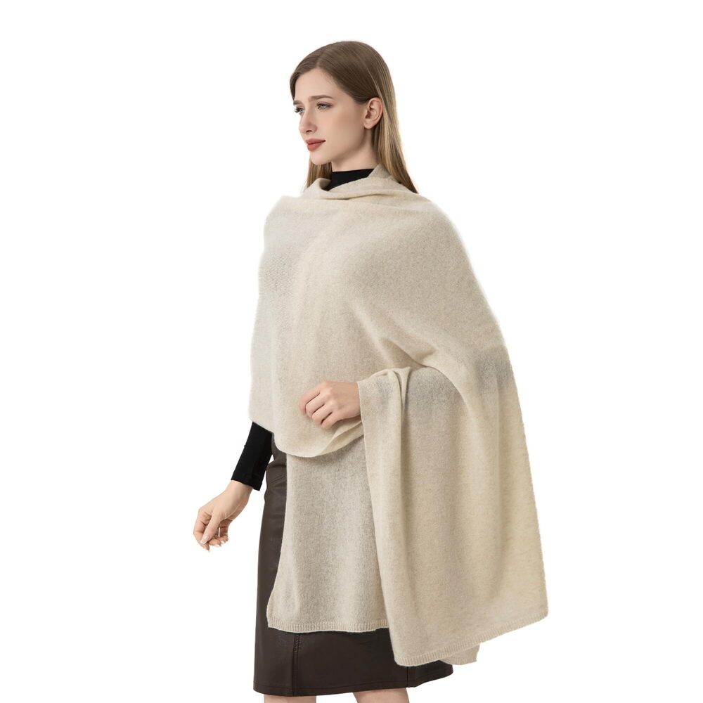 5219 100% Cashmere Wrap Warm Soft Knitted Scarf Stole For Women Airplane